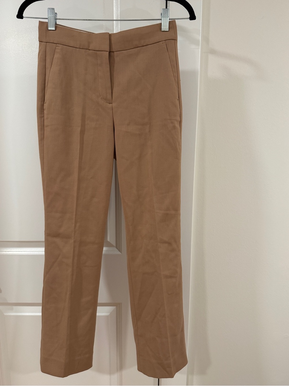 J.Crew Women's Tan Kate Straight Leg Pants Italian City Wool Blend Size 00